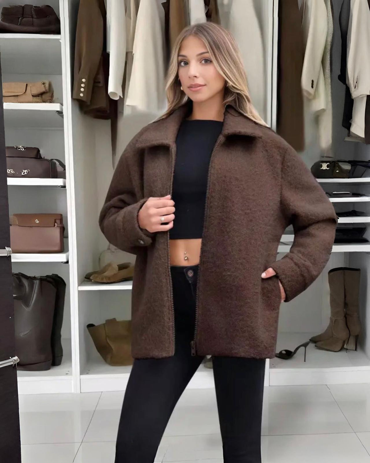 Jacke "Paula" Dunkelbraun