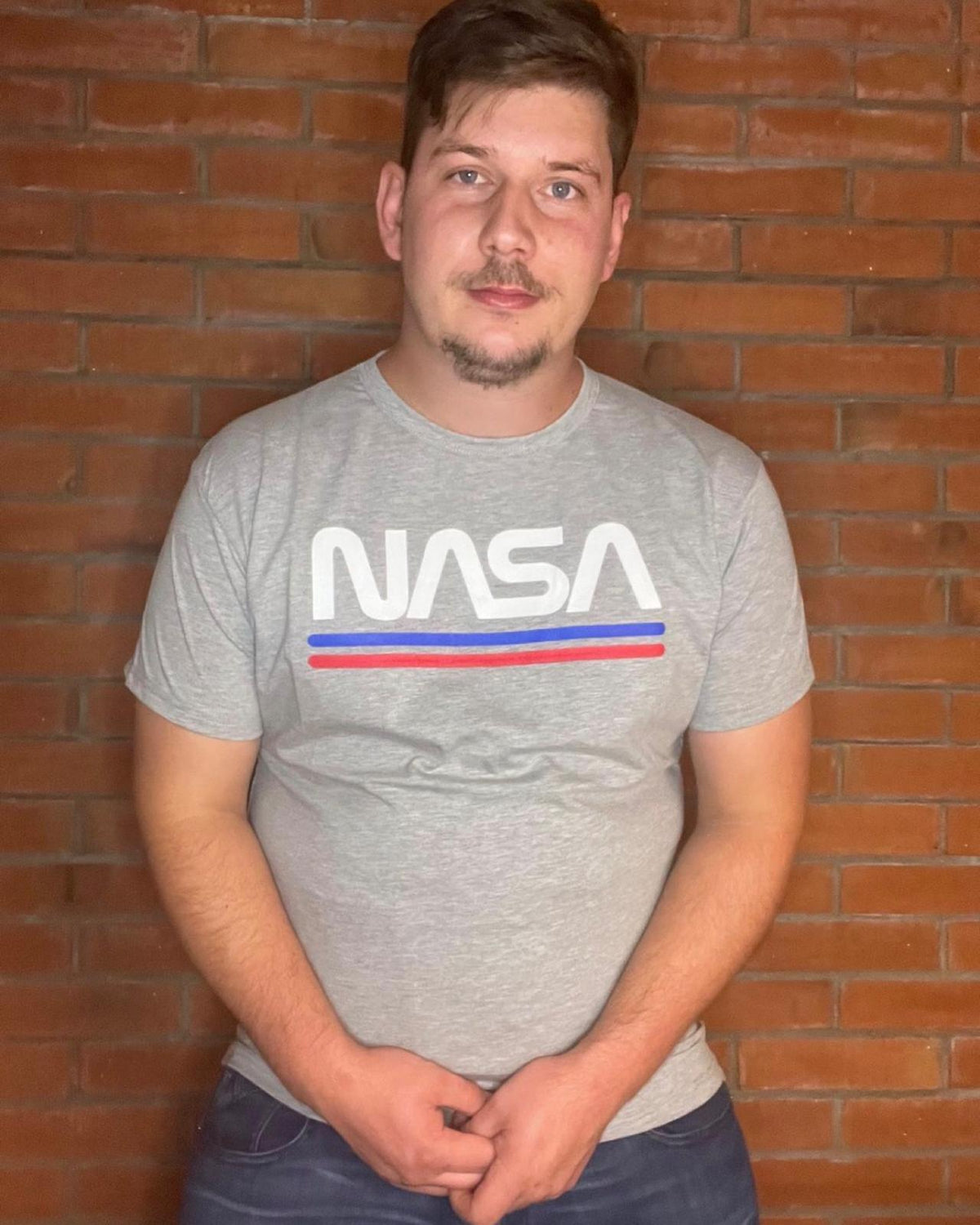 Shirt Nasa "Line" Grau